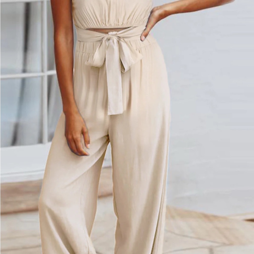 Elegant Cream Jumpsuit